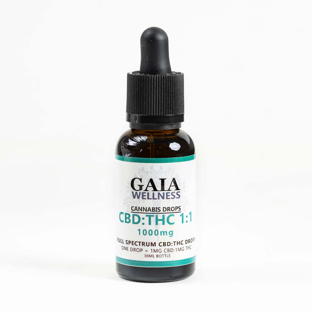 Full-Spectrum 1:1 CBD:THC Drops 1000mg UK